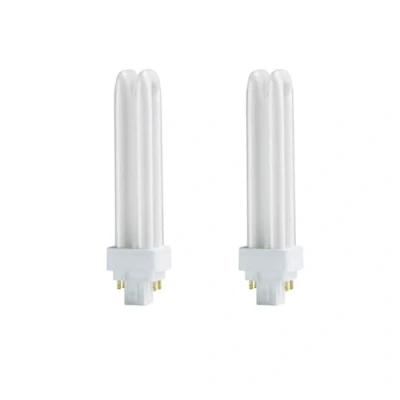 Image of Bynome 4 Pin Light Bulbs,PLC G24q 2 18W Energu Saving Compact Fluorescent Lamp,CFL Bathroom Bulbs,840 Cool White 4000K,1200LM,2U Shape,AC 220V 240V (G24q 4000K)