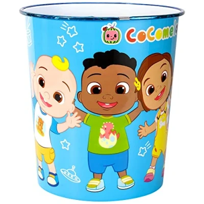 Image of Cocomelon Kids Childrens Waste Bucket Paper Bin Basket for Bedroom Study Desk Dustbin