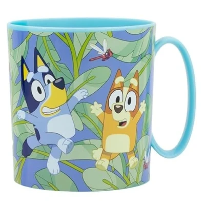 Image of ms móvil shop Bluey Mug Breakfast Blue and Bingo Capacity 325 ml Drawing GIFT BOX Official Ludo Studios Product
