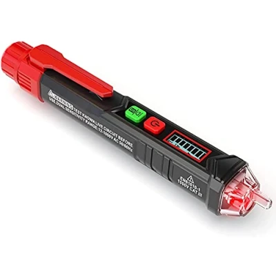Image of KAIWEETS HT100 Voltage Tester, Dual Range 12V 1000V/48V 1000V Non Contact Electrical Sensitivity Electric Compact Pen with NCV, LED Flashlight, Buzzer Alarm, Wire Breakpoint Finder