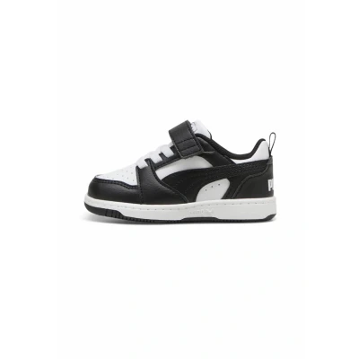 Image of puma Rebound Baby shoes for kids, Size: 4K, white black