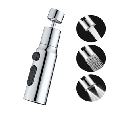 Image of YOXITIXOY Kitchen Faucet Aerator Splash Proof Spout.3 Function Tap Spray Head Attachment.360 Swivel Extender for Sink,Tap Accessories (LSx360)