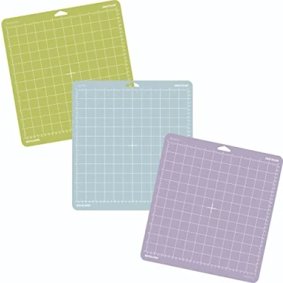 Image of Craftelier Set of 3 Reusable Cutting Mats with Standard, Lightweight and Strong Adhesions Compatible Cricut Machines Size 30.5 x cm (12&quot; 12&quot;) Green, Purple or Blue