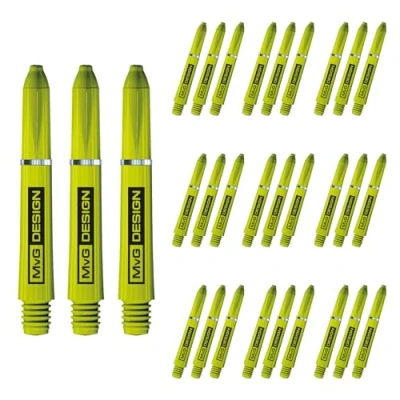 Image of WINMAU Michael Van Gerwen MvG Design Green Short Nylon dart stems (Shafts) 10 sets per pack (30 in total)