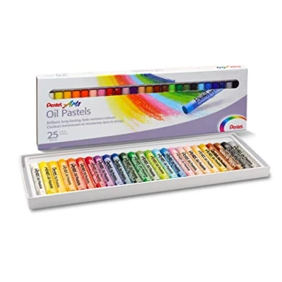 Image of Pentel Arts Oil Pastels, Assorted colours, 1 pack of 25 sticks