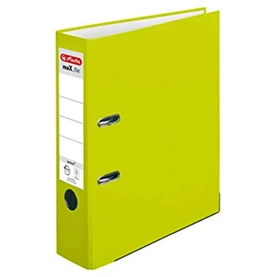 Image of Herlitz maX.File Protect Folder A4 Spine Width 8 cm Neon Green Pack of 1