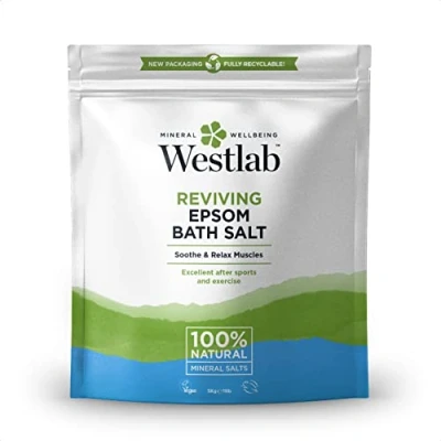 Image of Westlab Reviving Epsom Salt 5kg Resealable Pouch 100% Natural, Pure &amp; Unscented Mineral Salts Supports Sleep and Relieves Aching Muscles