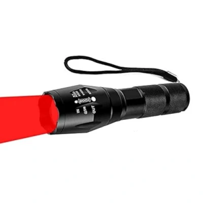 Image of Red Light Torch, WESLITE LED Hunting Torch with Signal Torches Focus Adjustable Tactical Flashlight 1 Mode for Astronomy Night Vision Hiking