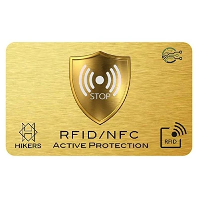 Image of RFID/NFC Blocking Card Signal Blocker, Contactless Cards Protection 1 Protects Your Entire Wallet No Fiddly Sleeves Wallets &amp; Clip Holders, Walletguard Safeguard Antispying Safety
