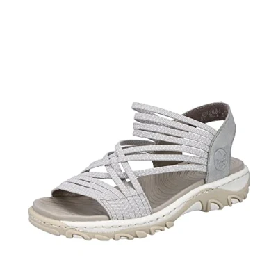 Image of Rieker Women&#039;s 68688 Trekking Sandal, grau, 3.5 UK