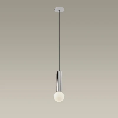 Image of Mist Bathroom Ceiling Simple Pendant Light Chrome E14