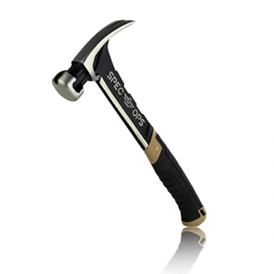 Image of Spec Ops Tools 20 oz Rip Claw Nailing Hammer with Smooth Face, Shock Absorbing Grip, 3% Donated to Veterans
