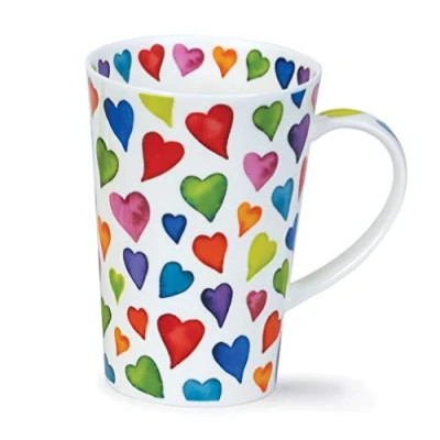 Image of Dunoon Fine Bone China Mug Shetland Shape Made in England (Warm Hearts)