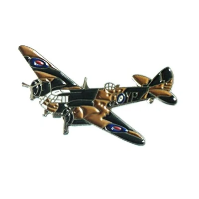 Image of WW2 Bristol Blenheim RAF Military Aircraft Metal Enamel Badge Brooch