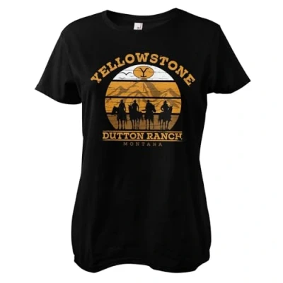 Image of Yellowstone Officially Licensed Cowboys Women T Shirt (Black), Small