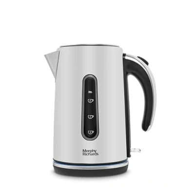 Image of Morphy Richards 1.7L Motive Jug Kettle 3Kw Rapid Boil, Automatic Shut off, Boil Dry Protection, 360 Degree Base, Blue Illumination On/Off Switch, Chalk,102802