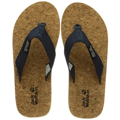 Image of Jack Wolfskin Women&#039;s Ecostride 2 Slipper W Sandal, Blue Cork, 3 UK