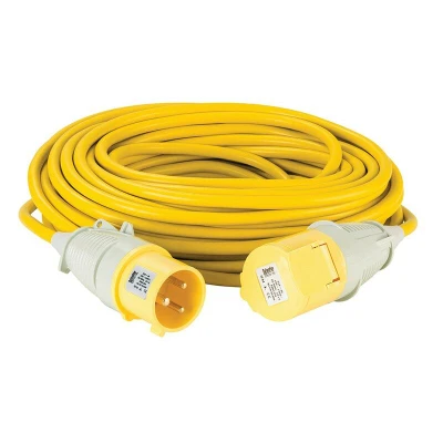 Image of Defender E85262 25M Extension Lead 32A 4.0mm Cable Yellow 110v, 110 V