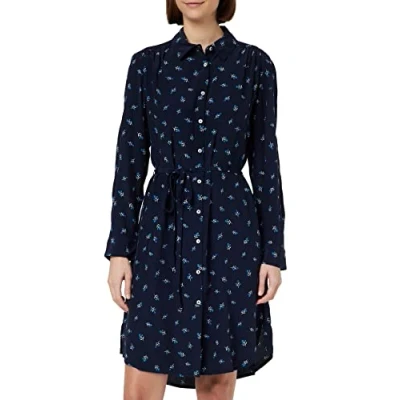 Image of French Connection Women&#039;s Cecilia Delphine Shirt Dress Casual, Marine, 6