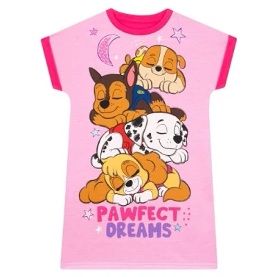 Image of Paw Patrol Girls Nightdress Skye Nightie For Girls&#039; Nighties Summer Pink 6 7 Years