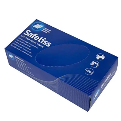 Image of AF STI200 Safetiss Wipes Cleaning Paper Absorbent Single ply Lint free Ref [Pack of 200]