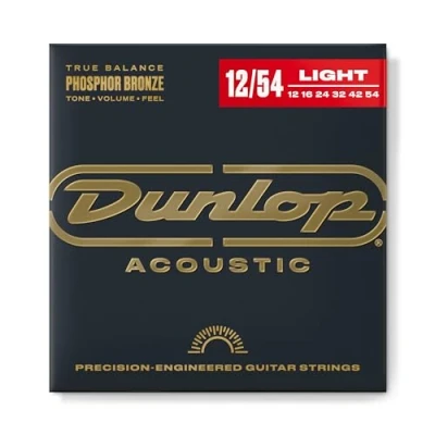 Image of Dunlop DAP1254 Phosphor Light 12 54 Acoustic Guitar Strings