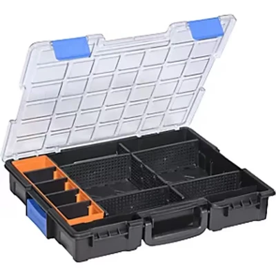 Image of allit EuroPlus Pro &gt; K&lt; 44/12 6 Small Parts Case with Connection Clips, Flexible Dividers and High Impact Lid, Stackable