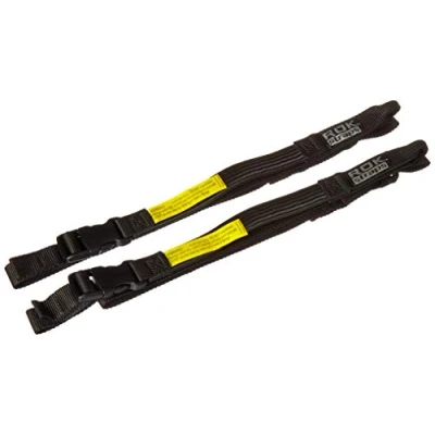 Image of ROK Straps Motorcycle Adjustable Luggage Strap 25mm 18&quot; 60&quot; (Twin Pack) Black ROK025