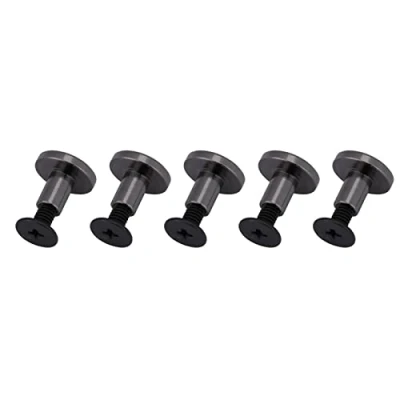 Image of Hilitand 20sets DIY Brass Flat Head Belt Strap Rivets + Screw for Luggage Leather Craft 5mm 8mm Handle Bag Accessories (8mm)