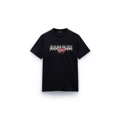 Image of Napapijri Print Tshirt black, Men&#039;s, Size: Small, Black