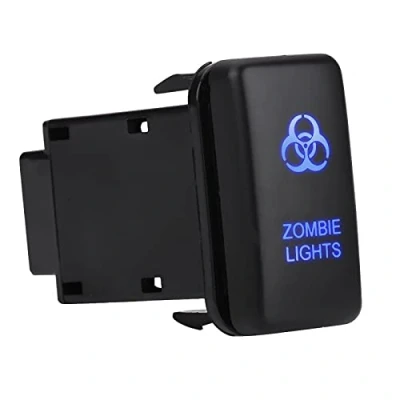Image of Rocker Switch, ABS 12V Blue LED Car Auto On Off Toggle Switch Accessories Fit for Toyota Hilux/Landcruiser/VIGO (ZOMBIE LIGHTS)