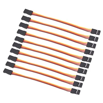 Image of OliRC 10pcs Male to 10cm Servo Extension Lead Wire 26awg 30cores Cable for KK MWC Eagle Control Board(C58 10)