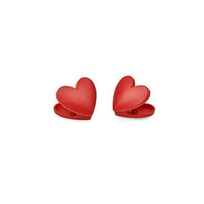 Image of Legami Set of 6 Pack Clips, for Close Packages, 4.5x4 cm, Heart Theme, One Size
