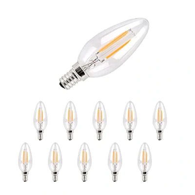 Image of Metrix E14 LED Light Bulb, 4 W, 440 Lumens, Candle Shape, 3000 Kelvin, Warm White, Energy Saving Replaces 40 Pack of 10 [Energy Class A++]