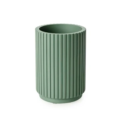 Image of Blue Canyon Berkeley Tumbler, Polyresin Toothbrush Bathroom Glass, Cup for Durable Construction, Mouthwash Cups, Reusable, Pack of 1, Portable Makeup Brush Holder, (Green)
