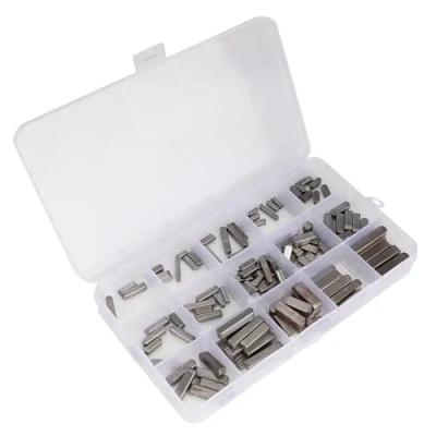 Image of Walfront 140PCS Professional Parallel Drive Shaft Key, Key Round Ended Feather