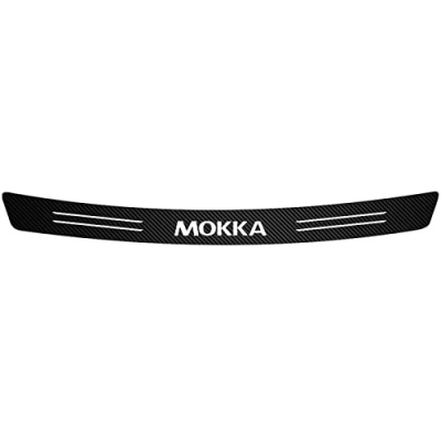 Image of JYMLOV Car Carbon Fiber Rear Bumper Protector for Op el Mokka, Trunk Door Sill Strip Anti Scratch Decorative Sticker Styling Accessories Strong Stickiness,Black