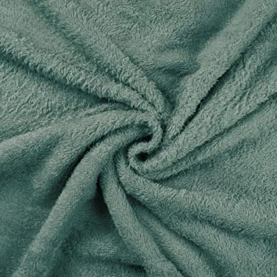 Image of Soft Bamboo Terry Towelling Fabric Material Dusty Mint, 1Mtr 150cm x 100cm