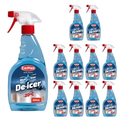 Image of CarPlan Blue Star, Winter De Icer Trigger Spray, 500 ml (Pack of 12)