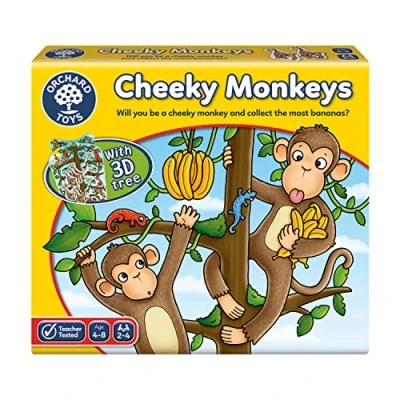 Image of Orchard Toys Cheeky Monkeys Family Game, A Fun Game of Chance, Perfect for Kids Age 4 8, Educational Toy