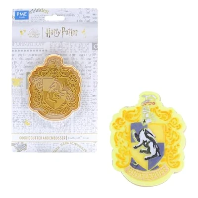 Image of PME Harry Potter Cookie Cutter &amp; Embosser, Hufflepuff Crest