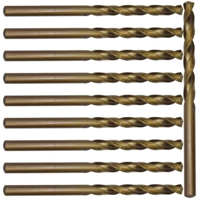 Image of Ruidee 10Pcs Cobalt Drill Bits 5mm Twist M35 HSS Metric Straight Shank Bit Set for Stainless Steel, Wood, Plastic (LSZ/5mm)