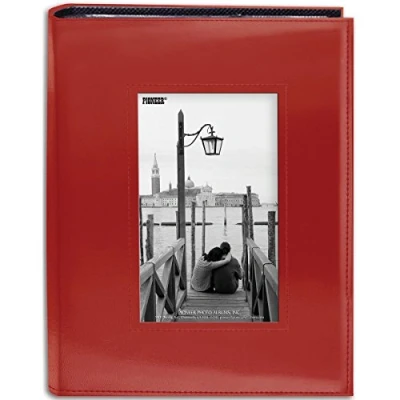 Image of Pioneer Sewn Frame Photo Album 7 inches x 9 200 Pockets Bright Pink,