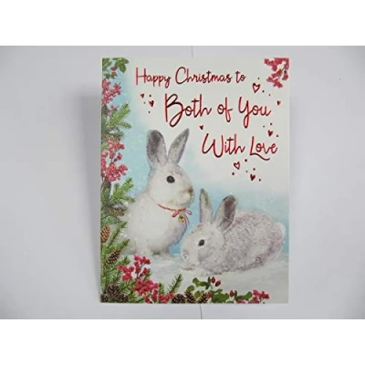 Image of Piccadilly Greetings Traditional (Cute) Christmas Card to Both of You 8 x 6 inches Regal Publishing