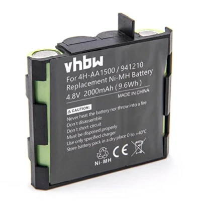 Image of vhbw NiMH batter 2000mAh (4.8V) for medical equipment such as muscle stimulator (EMS) Compex Mi Sport, Performance ready, US