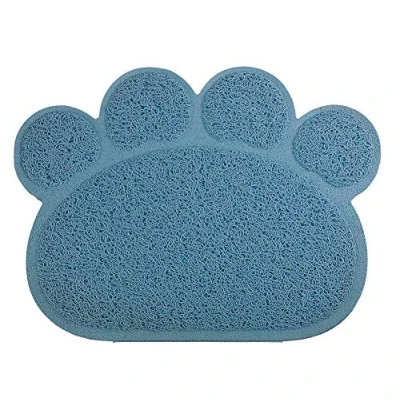 Image of DM Paw Shaped Cat Litter Tray Mat, 40x30 cm (Arctic)