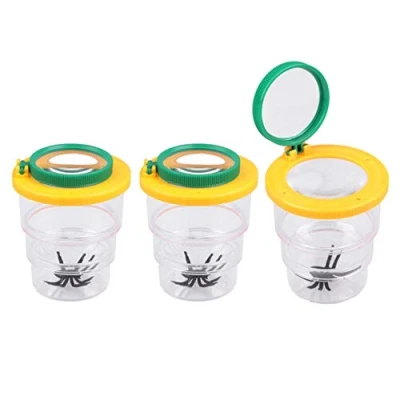 Image of Toyvian 3PCS Bug Viewer, Portable Insect Observation Box Cage Magnifying Magnifier Container Catcher for Kids Science Nature Exploration Toys