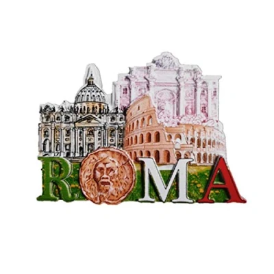 Image of 3D Roma Italy Fridge Magnet Travel Souvenir Gift Home Kitchen Decoration Rome Refrigerator Magnetic Sticker Collection