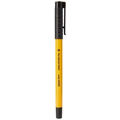 Image of 5 Star Office Ball Pen Yellow Barrel Fine 0.7mm Tip 0.3mm Line Black [Pack 50]