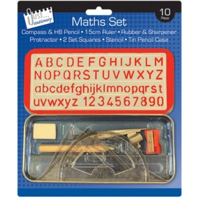 Image of Just stationery10 piece Geometry Math Set